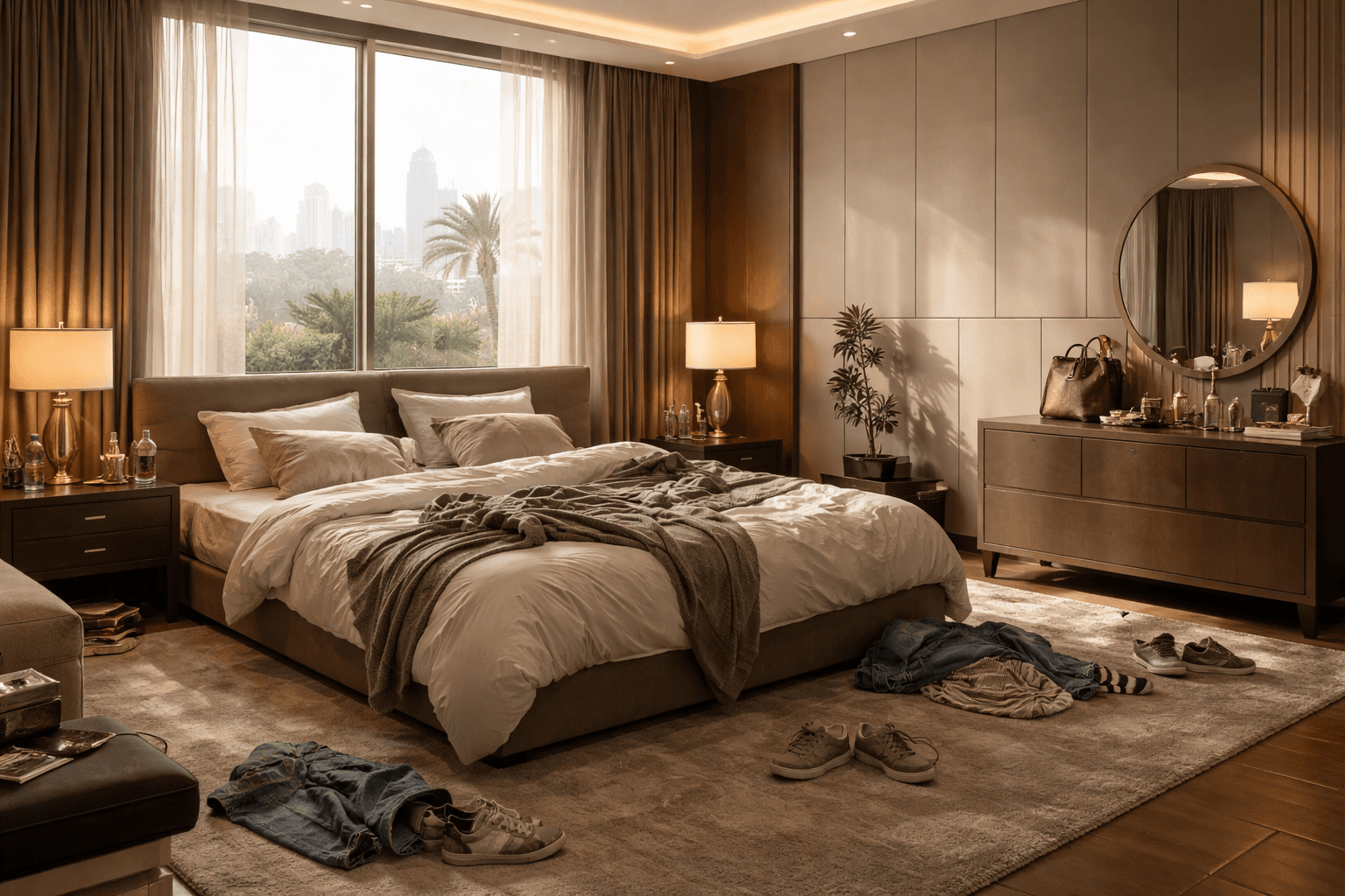 Bedroom before cleaning