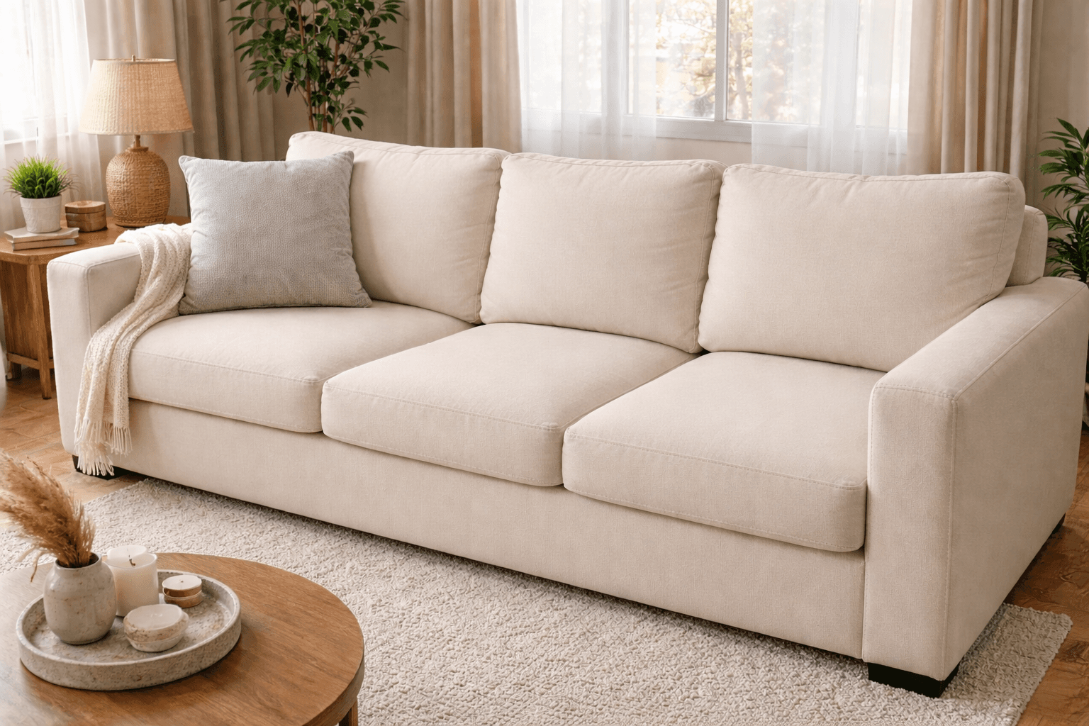 Sofa after upholstery cleaning