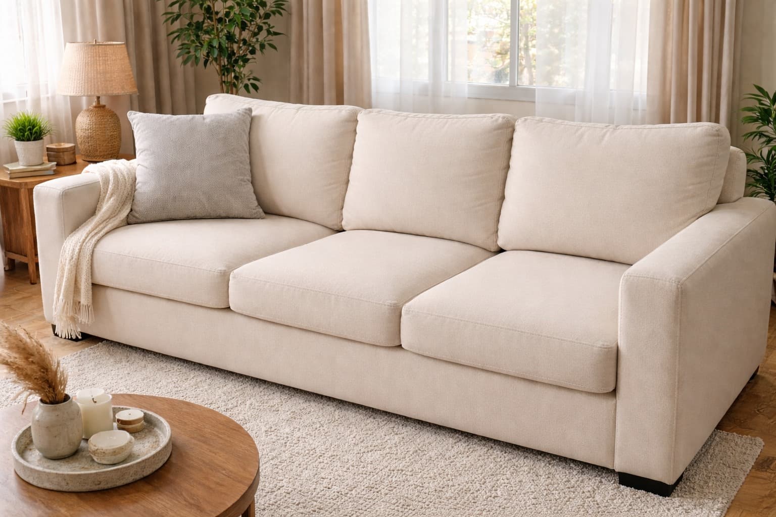 Sofa after upholstery cleaning