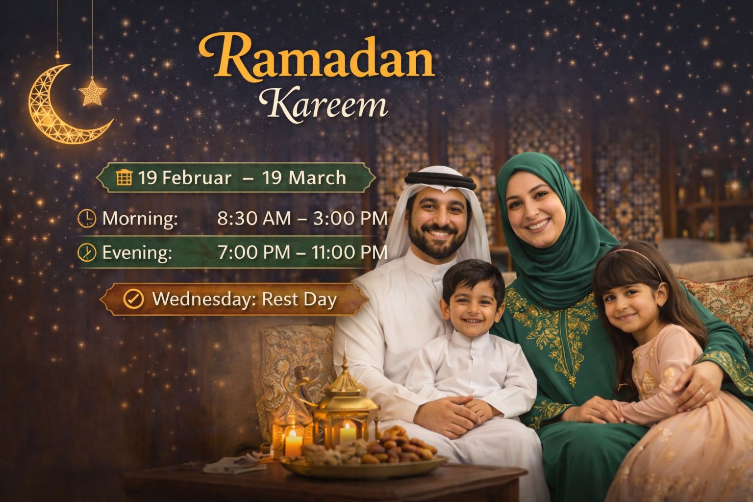 Ramadan Kareem - Working Hours